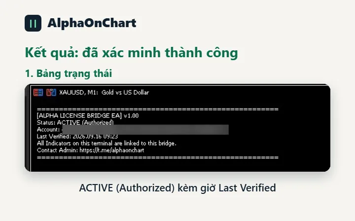 Gắn lại EA và kiểm tra kết quả
