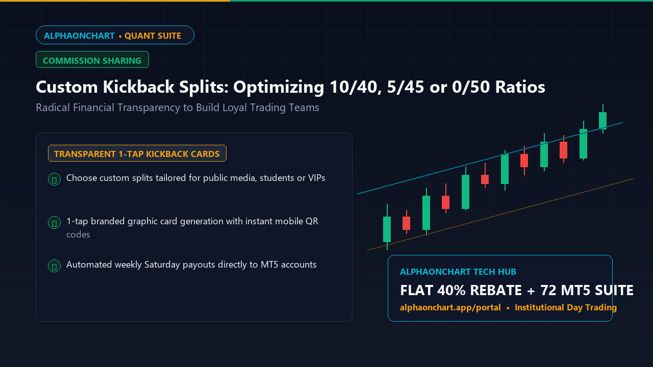 Přizpůsobení karet zpětného úplatku: Výběr rozdělení 10/40, 5/45 nebo 0/50 - AlphaOnChart