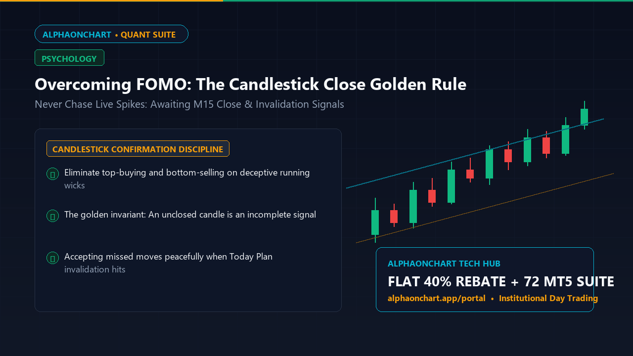 Neutralizující FOMO: Pravidlo potvrzení blízkého svícnu - AlphaOnChart