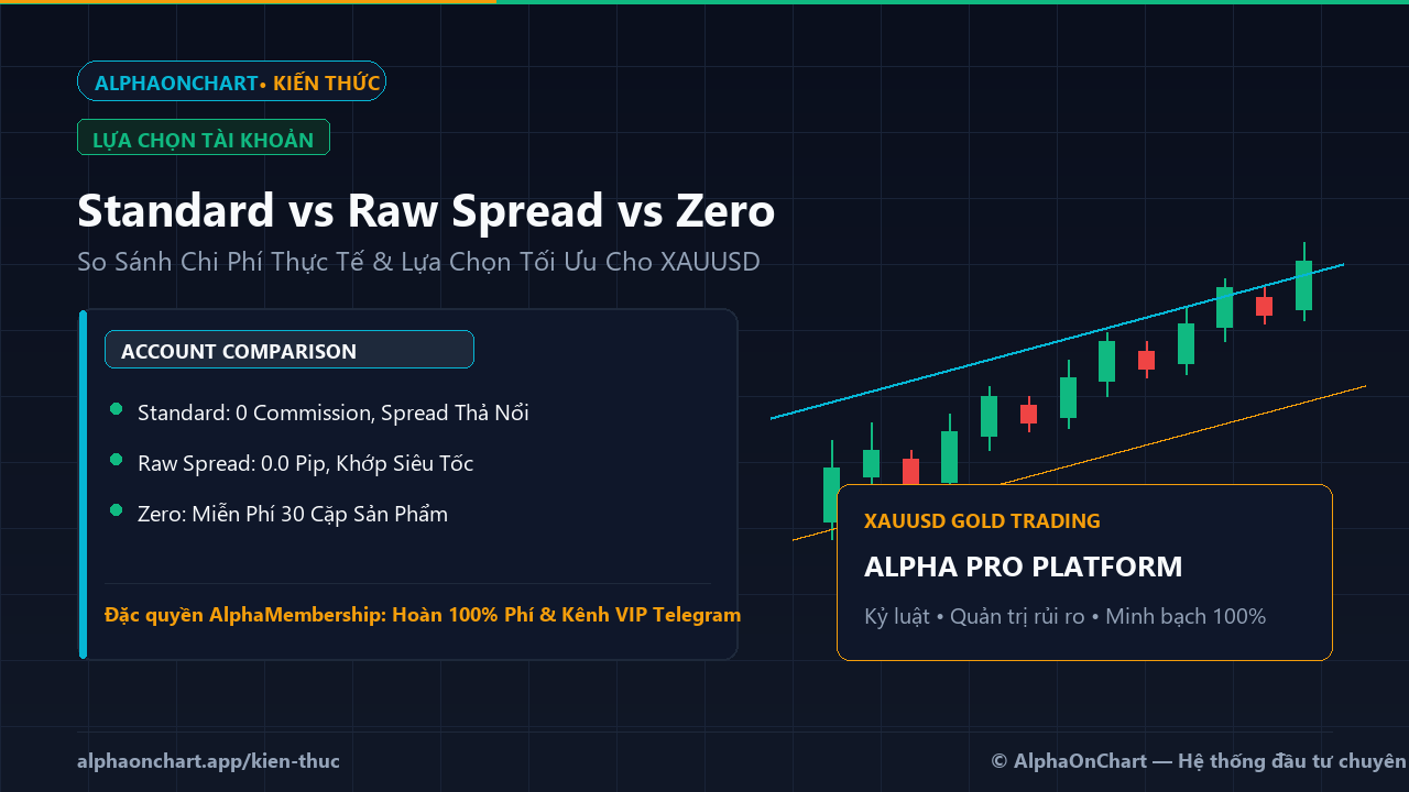 Nên Chọn Tài Khoản Exness Standard, Raw Spread Hay Zero Cho Vàng? - AlphaOnChart