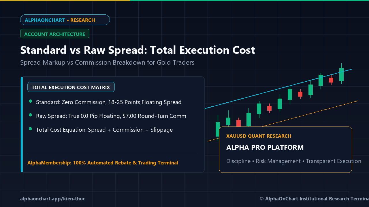 So Sánh Tài Khoản Exness Standard, Raw Spread & Zero: Tối Ưu Tổng Chi Phí Thực Thi Vàng - AlphaOnChart