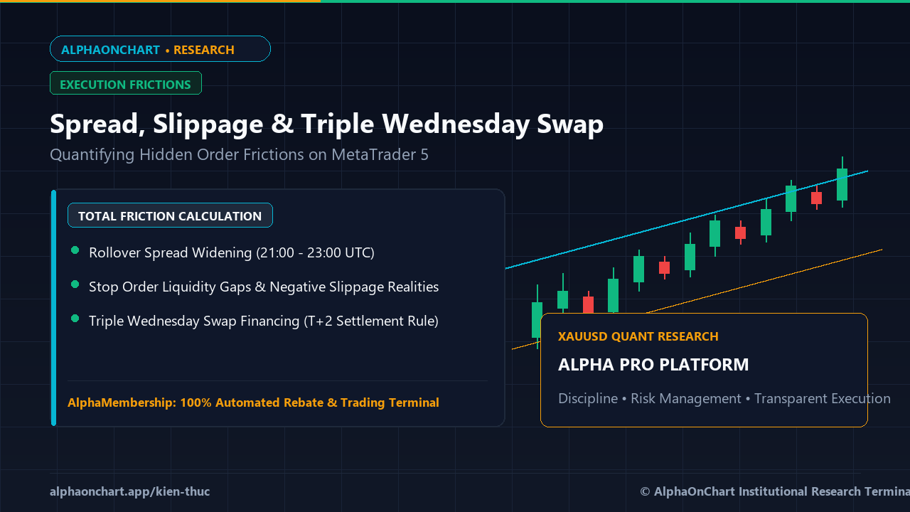 Spread, Slippage & Swap x3: Công Thức Đo Lường Tổng Chi Phí Khớp Lệnh Vàng Trên MT5 - AlphaOnChart