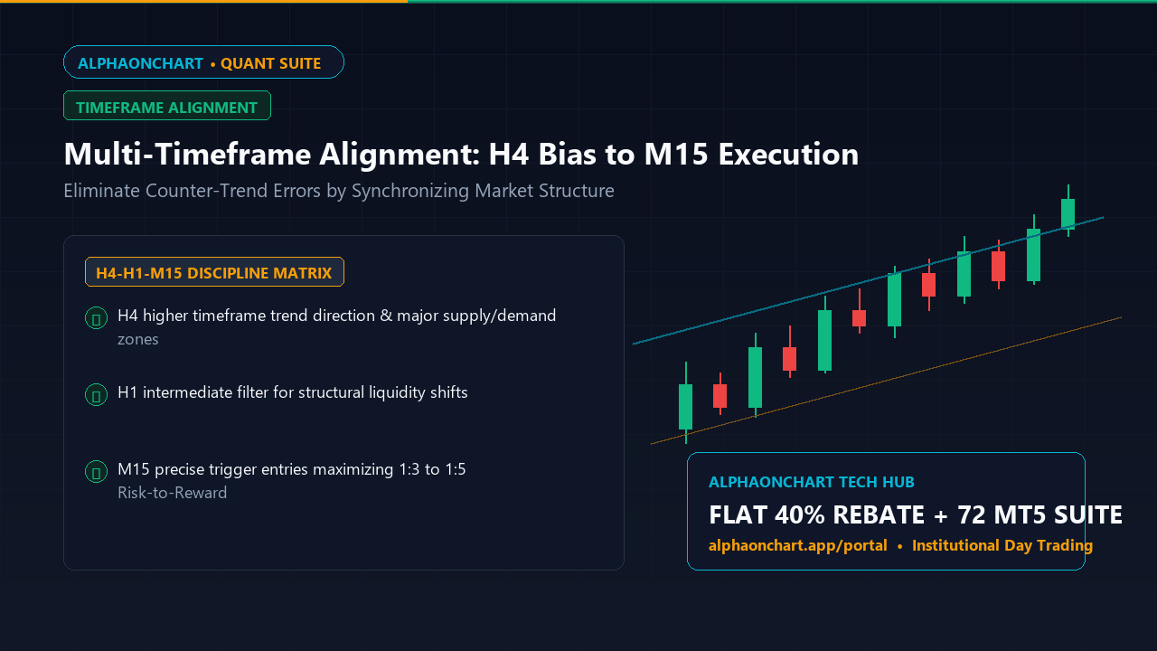 Alignement sur plusieurs délais : aligner le biais du marché H4 avec l'exécution du M15 - AlphaOnChart